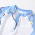 thumbnail image 3 of Hiiyo Boys Swimwear Set Cartoon Print Rash Guard Shorts Swim Cap 3-Piece Swimsuit, 3 of 8