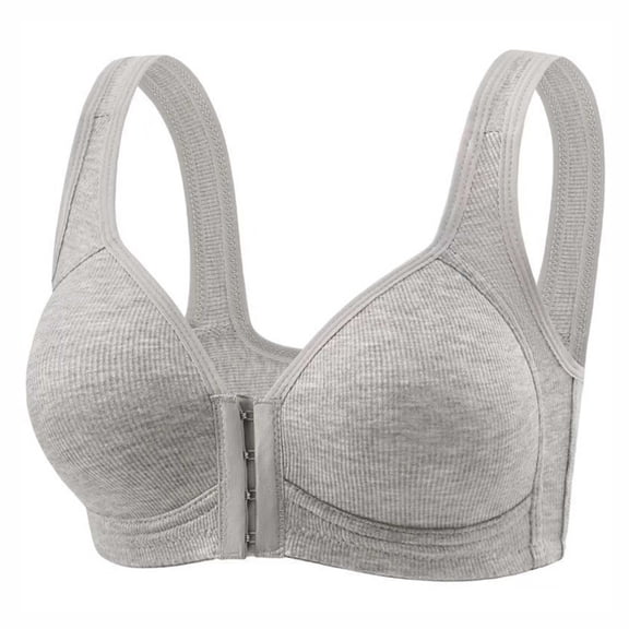 Npasoilc Front Closure Wirefree Bra for Women Thin Push Up Tank Top Style Comfortable Breathable Daily Underwear