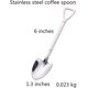 thumbnail image 1 of Paquete de 10 cucharas de postre, cucharas de acero inoxidable con forma de pala de 6 pulgadas, cuchara de fruta para helado para cocina casera kaili Sencillez, 1 of 2