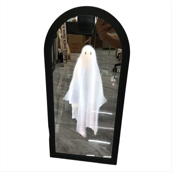 Espejo Fantasma de Halloween con Reflejo Holográfico de Terror para Sala de Estar, Dormitorio, Cocina, Chimenea, Decoración, Casa Embrujada, Bar S