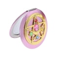 thumbnail image 1 of Espejo de maquillaje portátil HUOGUO Crystal Star de doble cara rosa, 1 of 5
