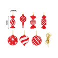 thumbnail image 4 of PVC Christmas Family Living Room Pendant Decorative Christmas Tree Pendants Hanging Christmas Baubles Ornaments Set Pack Of 8 Pcs, 4 of 6