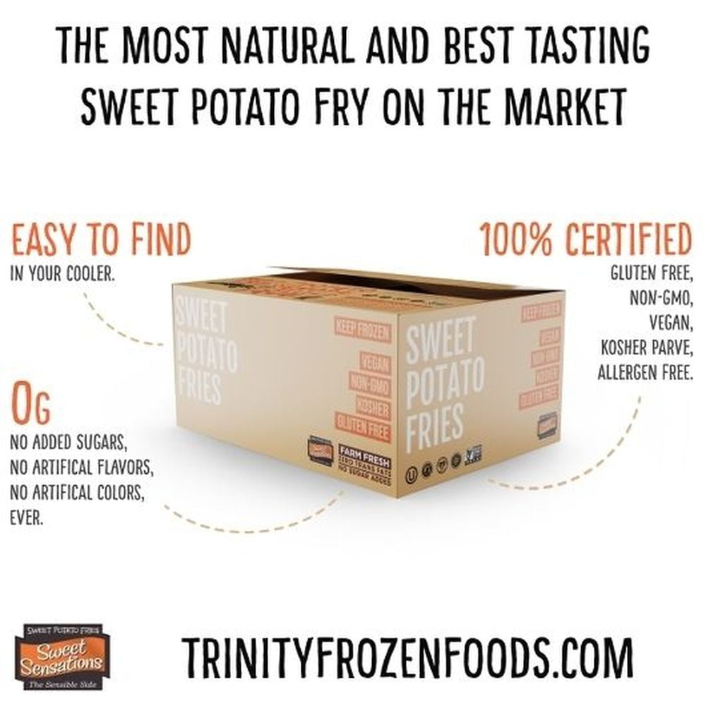 Sweet Sensations Crinkle Cut Sweet Potato Fries, 2.5 Pound -- 6 per case