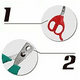 thumbnail image 3 of 2 piezas rojas 10,1 x 6,1 cm Suministros para mascotas Cortauñas para perros Cortauñas para gatos Tijeras de manicura para mascotas Arte de uñas, 3 of 5