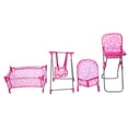 thumbnail image 3 of 4 unids/set cama + columpio + mecedora + silla de comedor muñeca juego casa juguete combinación, 3 of 8