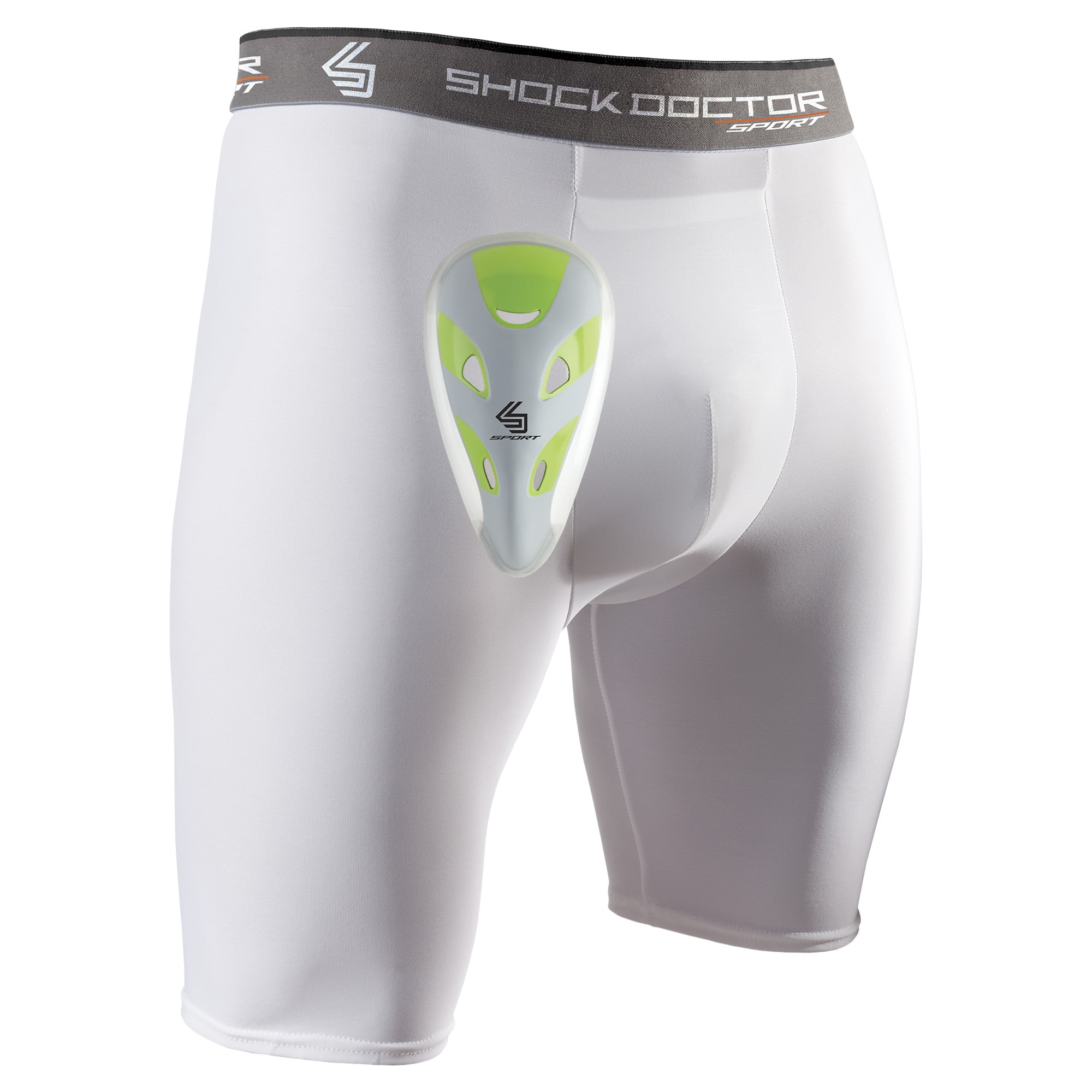 Shock Doctor Compression Athletic Shorts with Protective Cup