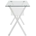 thumbnail image 3 of Modway Stasis Glass Top Office Desk in White, 3 of 4
