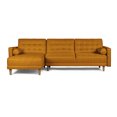 thumbnail image 2 of Sofá Cama Modular Reversible de Lino Mostaza Beehive Memory Foam Modelo Chiara Makora, 2 of 8