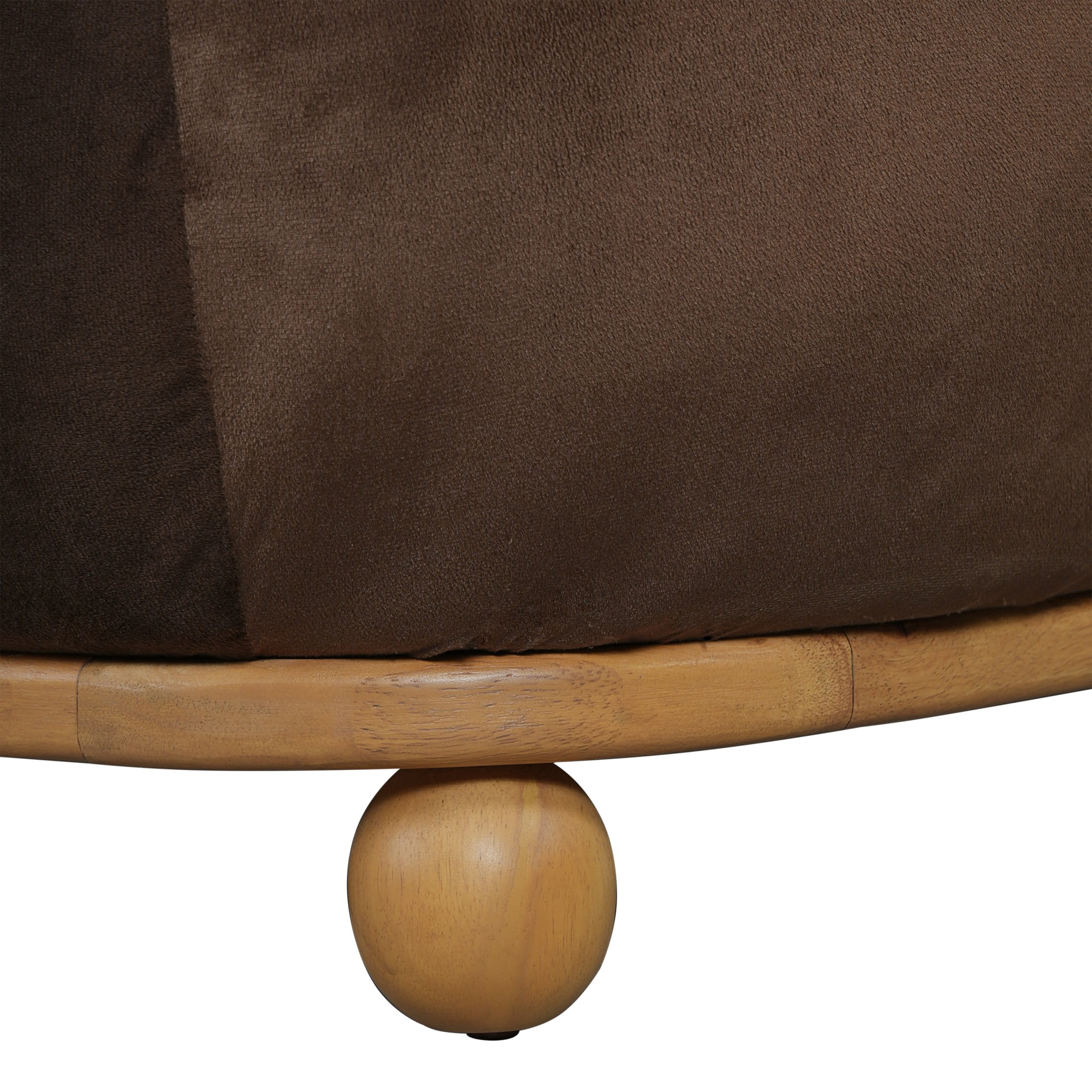 Christopher Knight Home 89.3" Modern Velvet Sofa with Throw Pillows, 3 Seats, Solid Wood Base, Brown