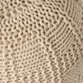 thumbnail image 5 of Noble House Round Plush Fabric Poufs, Beige, 5 of 7