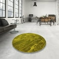 thumbnail image 4 of Ahgly Company Machine Washable Indoor Round Transitional Dark Bronze Brown Area Rugs, 7' Round, 4 of 7