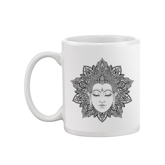Buddha's Face Over Mandala. Mug -Image by Shutterstock,