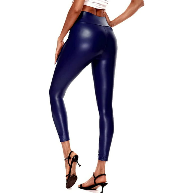 KAMO Women’s Faux Leather Leggings Plus Size Girls High Waisted Sexy Skinny  Pants Size S-5XL