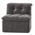 thumbnail image 6 of MEIGUGAO Armless Chenille Bean Bag Chair, 31.5-Inch,Grey, 6 of 7