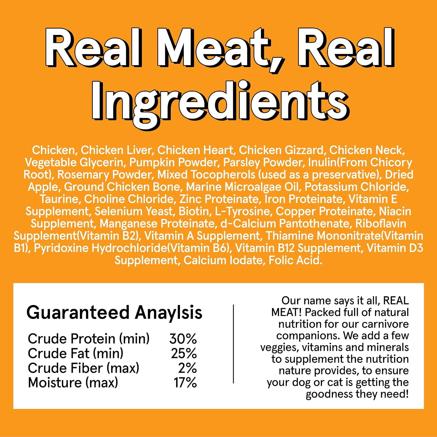 The Real Meat 828023 2 lbs Cannine Air-Dried Chicken Dog Food