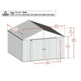 thumbnail image 3 of Arrow Elite 12 x 12 x 8 ft Anthracite Steel Storage Shed, 3 of 8