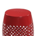 thumbnail image 6 of AC Pacific Powder Coated Iron Outdoor Red Side Table, 6 of 7