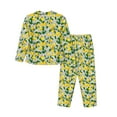 thumbnail image 2 of Uemuo Lemon1 Pattern Womens Pajama Sets,PJ Set for Women,Pajamas for Women Logo,Long Sleeve Pajama Set for Women,Soft Long Sleeve Top With Pants-Small, 2 of 9