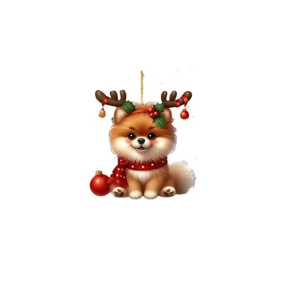 hulanddfd Animals Christmas Ornaments, Acrylic Animals Car Pendant, Holiday Decoration for Xmas Tree Decor and Gifts for Animals LOVER