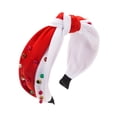 thumbnail image 4 of Adorno para la cabeza para suministros de fiesta Aro para el cabello navideño Foto roja y verde Diadema navideña Tocado navideño para damas y niñas rojo, 4 of 8