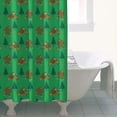 thumbnail image 4 of Green Bigfoot and Campfire Pattern Shower Curtain 36"x72" ,Bathroom Decorative Shower Curtains Set with 12 Hooks,Modern Waterproof Washable Shower Curtain, 4 of 6