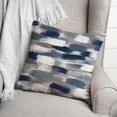 thumbnail image 3 of Creative Products Blue Brushstroke Pattern 18x18 Indoor / Outdoor Pillow, 3 of 9