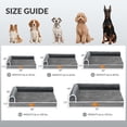 thumbnail image 2 of Exclusivo Mezcla Large Orthopedic Dog Bed, Luxury Striped Jacquard Pet Bed Sofa, Waterproof and Washable, 42"×28", Grey, 2 of 10
