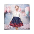 thumbnail image 2 of Sunny Fashion Girls Dress Valentines Love Heart Floral Lace Party Wedding Birthday 10 Years, 2 of 9