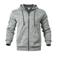 thumbnail image 2 of PNTUTB Mens Full Zip Multiple Pockets Solid Color Long Sleeve Drop Shoulder Hooded Coat Sport Casual, 2 of 6