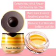 thumbnail image 3 of 3pcs Bee Balm Lip Balm Honey Pot, Honey Strawberry Apple Lip Mask Overnight, Moisturizing Lip Sleeping Mask, Hydrate Repair Prevent Dry Cracked Lip, 3 of 5