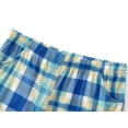 thumbnail image 4 of Beezizac Boys 2-Pack Soft Sleep Shorts Dolphin & Plaid Assorted Pajama Bottoms Sizes 6, 4 of 6