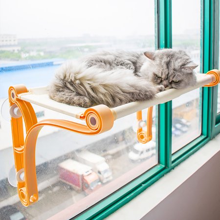 Yellow Cat Window Perch Hammocks Safety Pet Resting Sill Seat Bed Medium