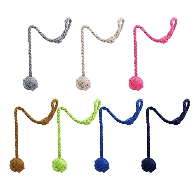 maskred 1/2/3 Rural Style Rustic Cotton Tie Knitting Curtain Rope Tiebacks Hold backs Single/Double Ball grey 1 Pc