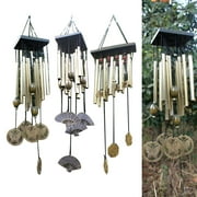 Cheers Wood Bronze Color Tubes Antirust Wind Chime Bell Porch Balcony Home Decor Gift