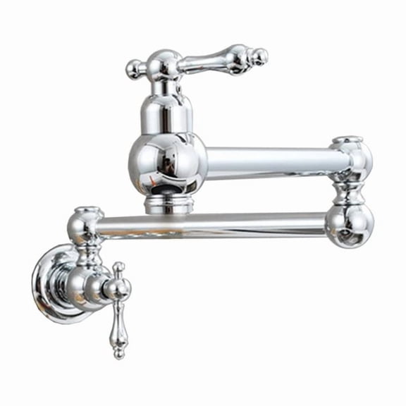 Pot Filler Faucet Wall Mount,with Double Joint Swing Arms Chrome
