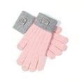 thumbnail image 4 of ManxiVoo Ladies Alpaca Like Knitted Winter Gloves with Lined Interior Double Layer Wrist Design and Touchscreen Function for Enhanced Warmth Pink, 4 of 4