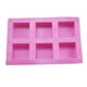 thumbnail image 1 of Molde Rectangular de Silicona Billuyoard Grado Alimenticio 6 Rejillas Rosa, 1 of 6