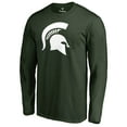 thumbnail image 2 of Men's Green Michigan State Spartans Primary Team Logo Long Sleeve T-Shirt, 2 of 3