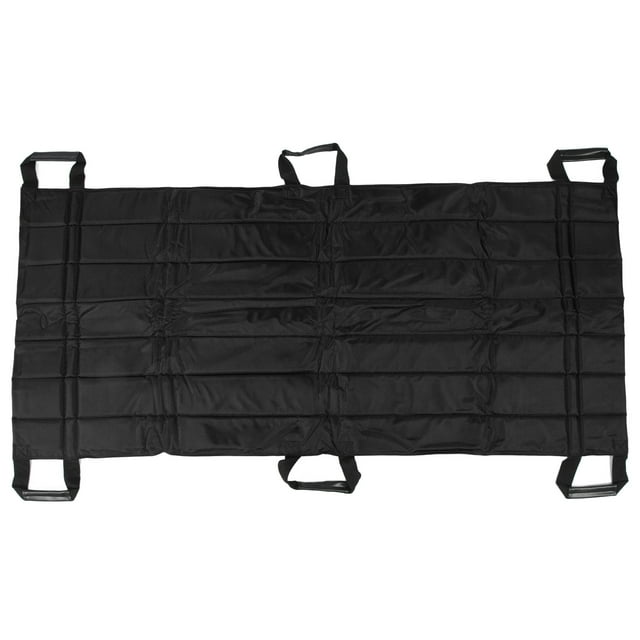 Estera de transferencia de pacientes con 6 asas, almohadilla de desplazamiento giratoria para elevación del cuerpo, para personas mayores, discapacitadas, mujeres embarazadas, color negro