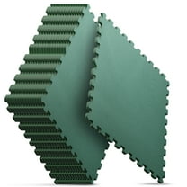 Home Gym Mat, Puzzle Exercise Mat, EVA Interlocking Foam Floor Tiles for Home Workout Equipment and Kids' Play Areas - Green, 24 in x 24 in x ½ in - 16 Tiles