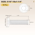thumbnail image 2 of Flat Head Hex Socket Cap Screws Bolts(5/16"-18x1-1/4") 10Pcs, 304 Stainless Steel Hex Socket Furniture Bolts Countersunk Screws - for Furniture Woodworking Project, Black, 2 of 7