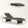 thumbnail image 2 of Chaise Longue Pliante en Rotin avec Dossier Réglable – Fauteuil Inclinable de Patio Extérieur, Brun Mélangé – Détente au Jardin et au Bord de la Piscine, Rangement et Transport Faciles, 2 of 7