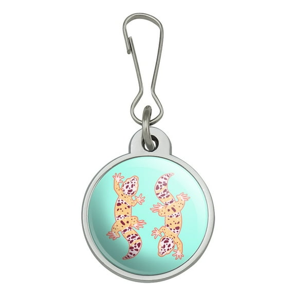 Leopard Gecko Jacket Handbag Purse Luggage Backpack Zipper Pull Charm