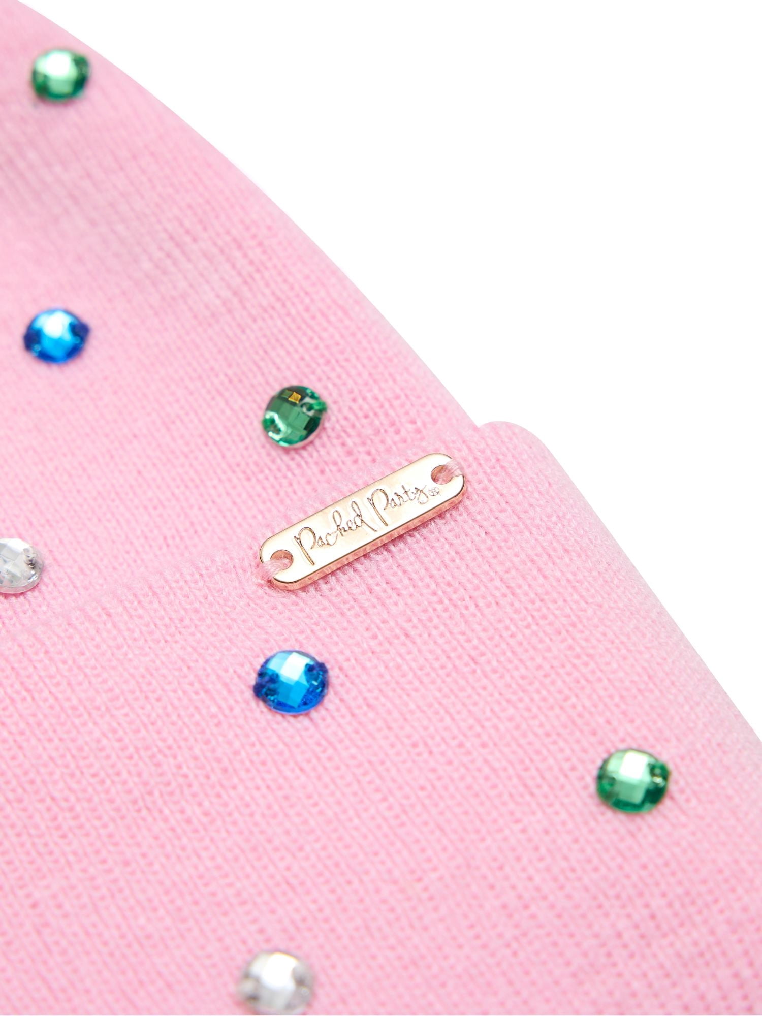 Packed Party Shine Bright Rhinestone Beanie, Pink
