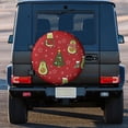 thumbnail image 3 of Kll Avocado Christmas Tire Cover,Universal Wheel Tire Cover For Trailer, Rv, Suv, Truck,Camper And Many Vehicle,(15 Inch), 3 of 7