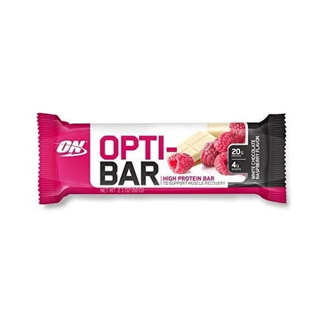 Optimum Nutrition Opti-Bar, White Chocolate Raspberry, 2.11 Oz (Innerpack of 12)