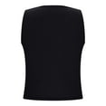 thumbnail image 6 of Wyobmus Womens Crochet Tank Tops Casual Crewneck Loose Knit Sleeveless Crop Sweater Vest Casual Loose Cami Tops Black, 6 of 6