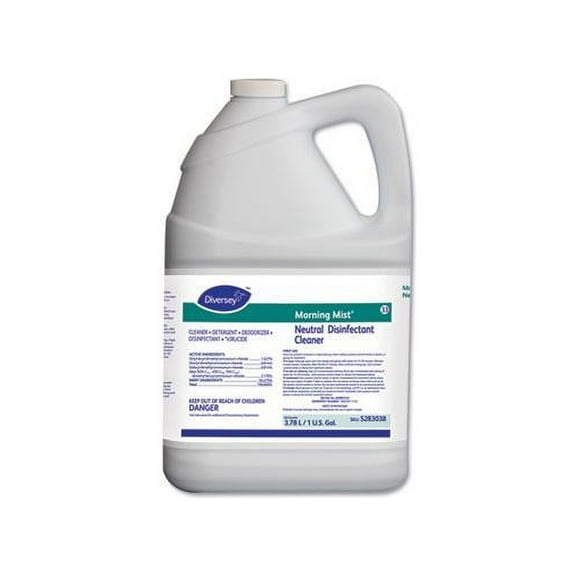 Diversey Morning Mist Neutral Disinfectant Cleaner, Fresh Scent, 1 Gallon Bottle