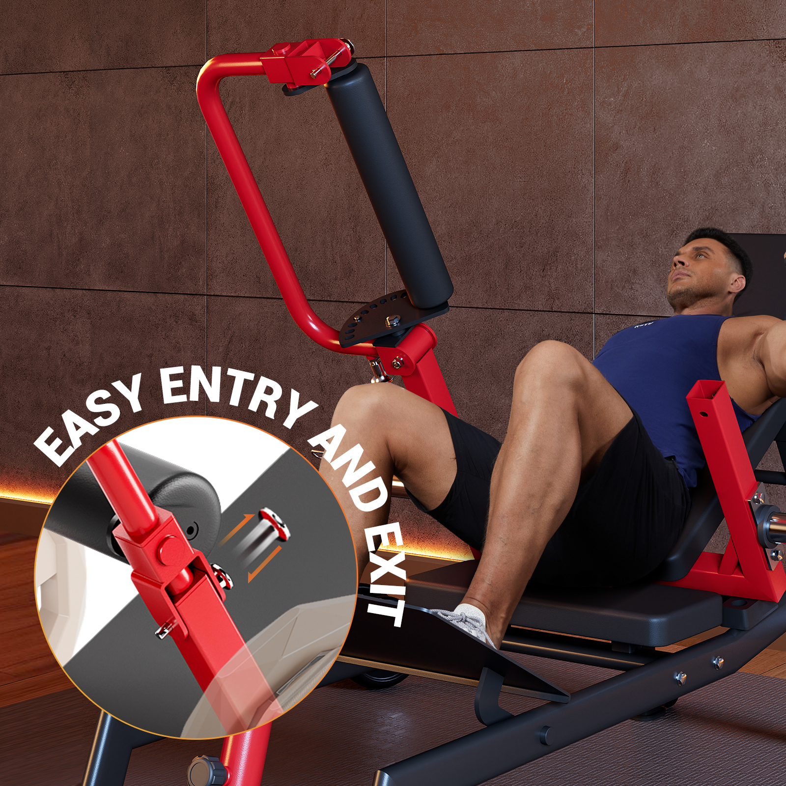 JoanKaren Hip Thrust Machine, 900 Lbs Capacity Heavy Duty Glute Bridge & Hip Thrust Machine with Weight Holder and Non-Slip Padding