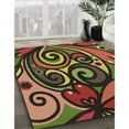 thumbnail image 2 of Ahgly Company Indoor Square Patterned Blood Night Red Area Rugs, 6' Square, 2 of 6